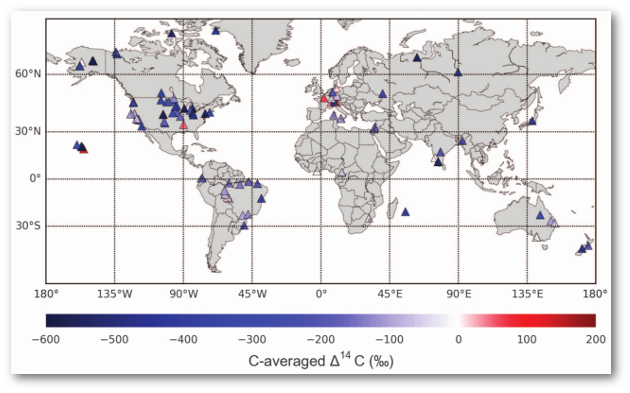 Locations of soil profiles